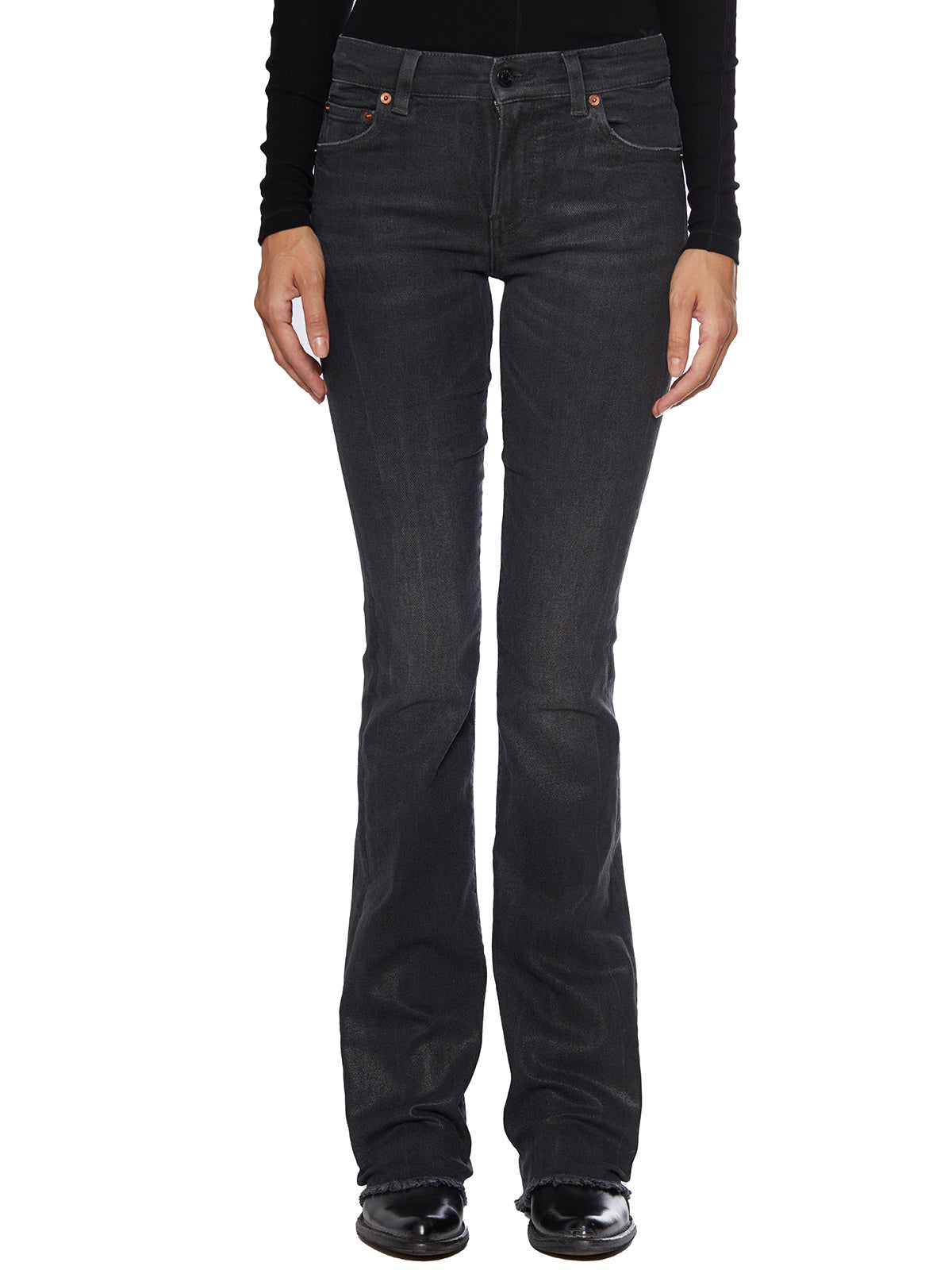 HAIKURE Women's Slim Fit Jeans Size 26 with 5 Pockets