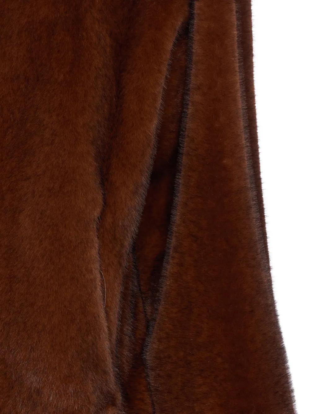 HERNO Faux Fur Jacket with Drawstring Hood for Women