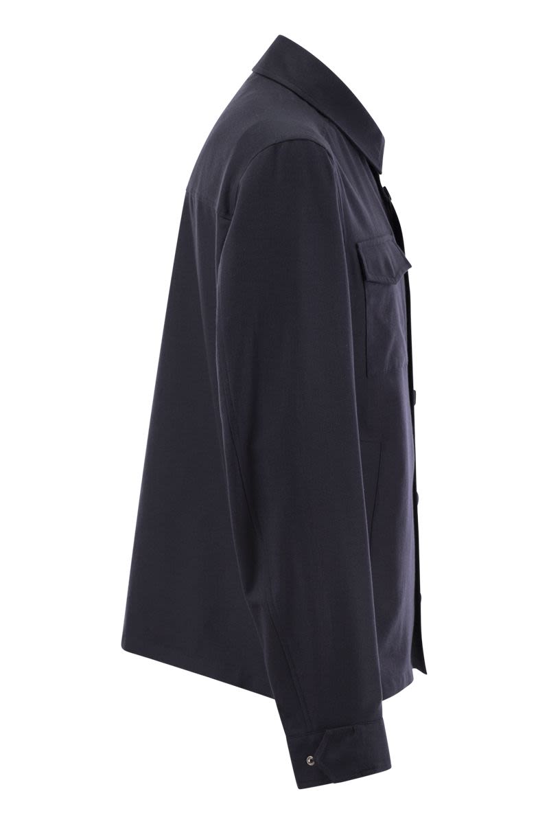 HERNO Rain Cotton Cashmere Shirt - Regular Fit