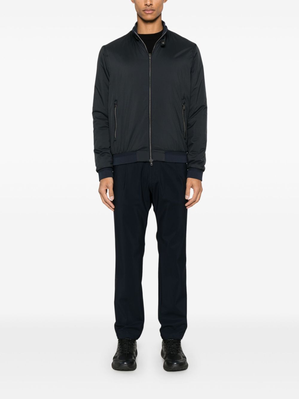 HERNO Ecoage Band-Collar Bomber Jacket for Men