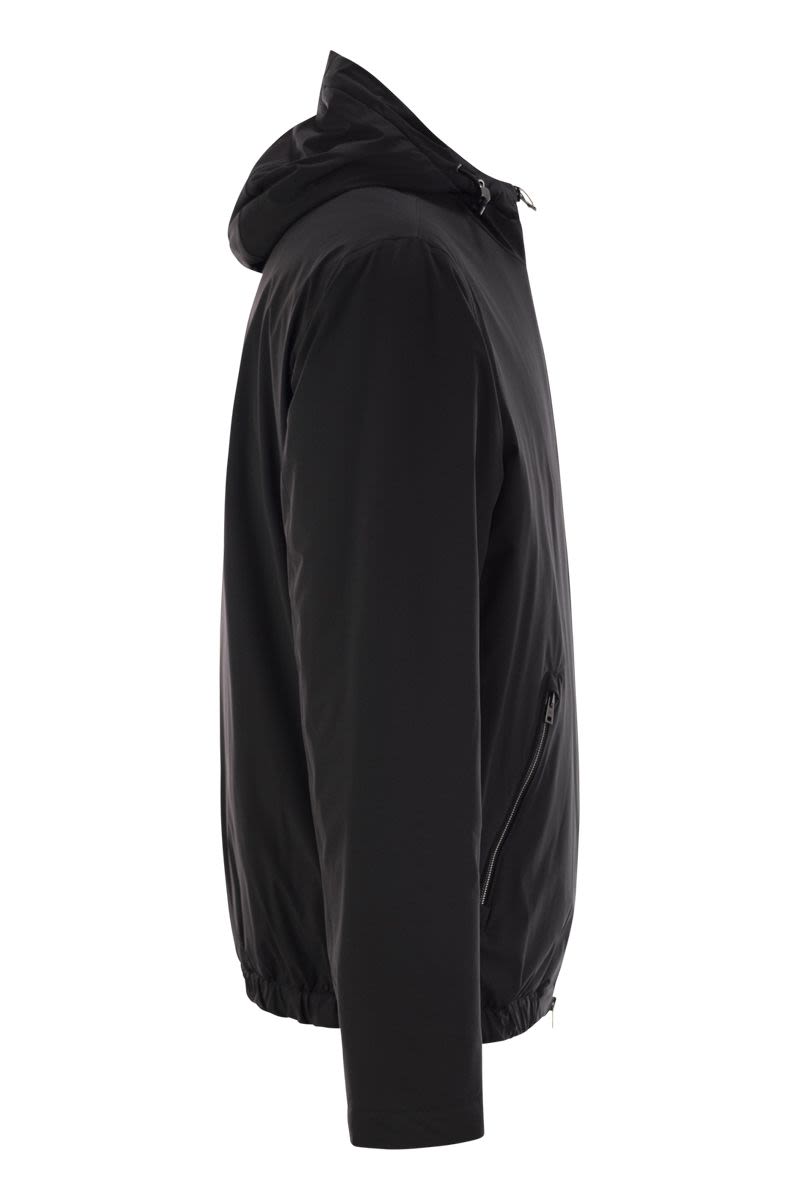 HERNO Packable Mini Bomber Jacket with Hood