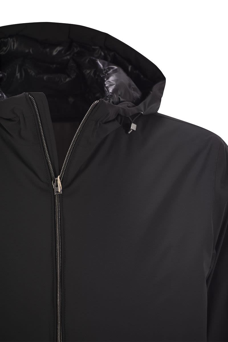 HERNO Packable Mini Bomber Jacket with Hood