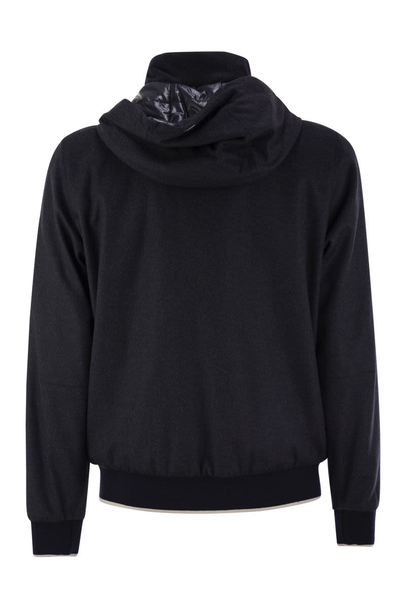 HERNO Cashmere and Silk Resort Bomber Jacket - Regular Fit