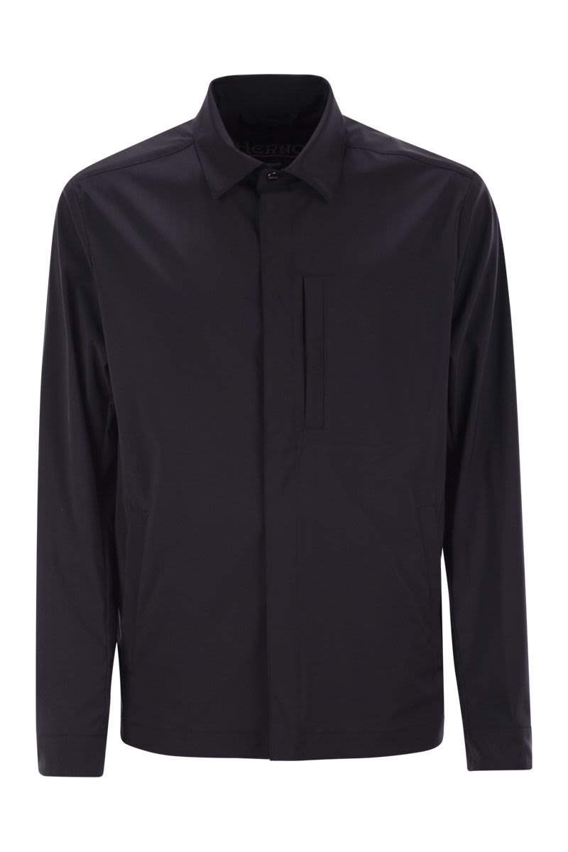 HERNO Men's Lightweight Shirt-Cut Jacket