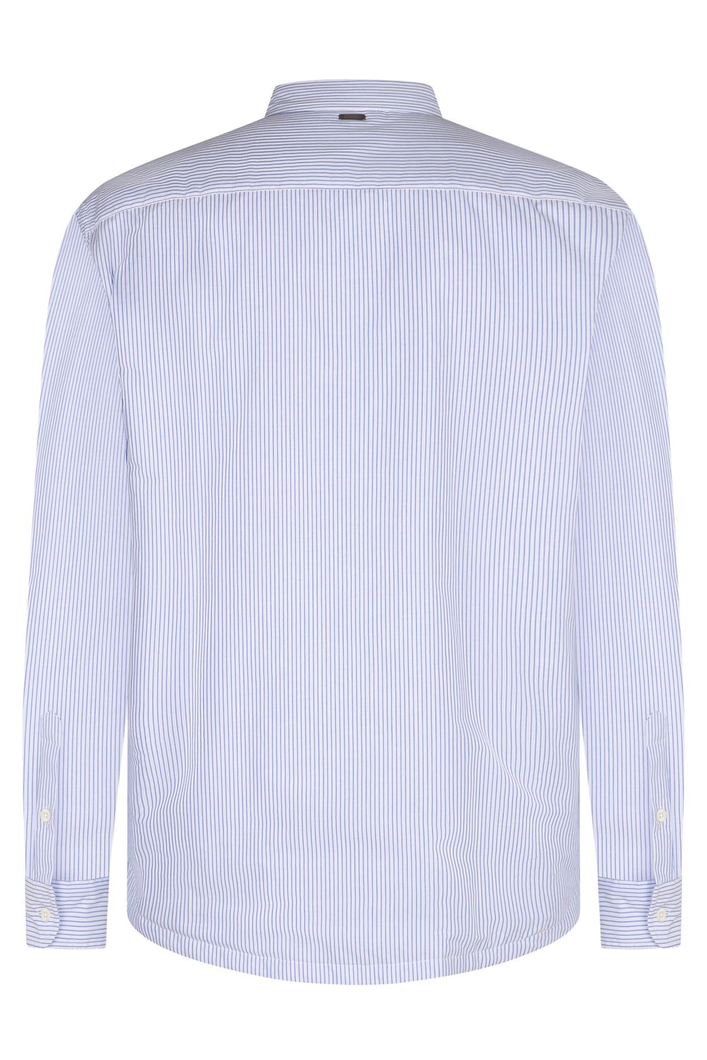 HERNO Striped Short Sleeve Shirt with Side Slits