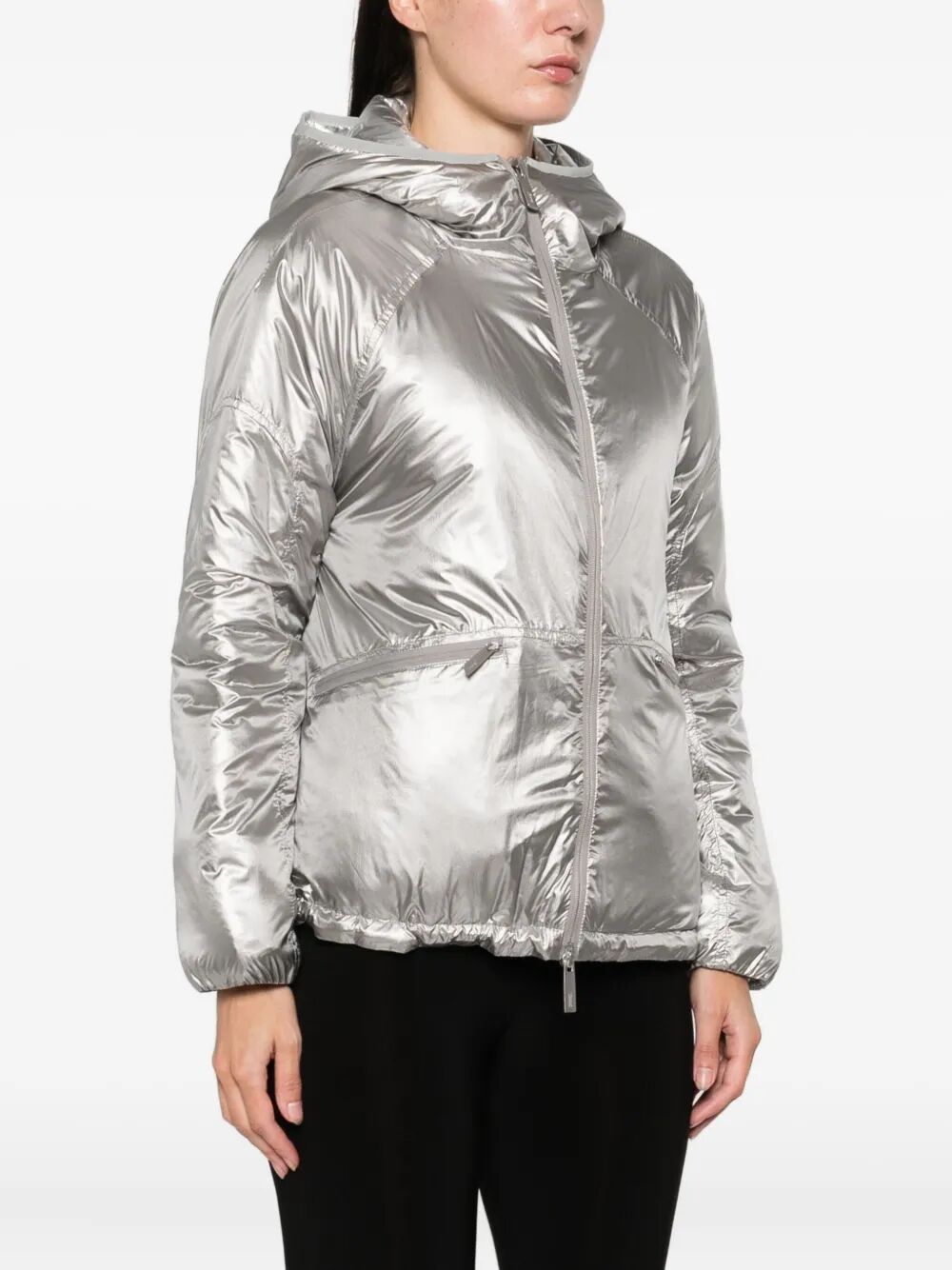 LAMINAR Relaxed Fit Metallic Shield Hooded Jacket