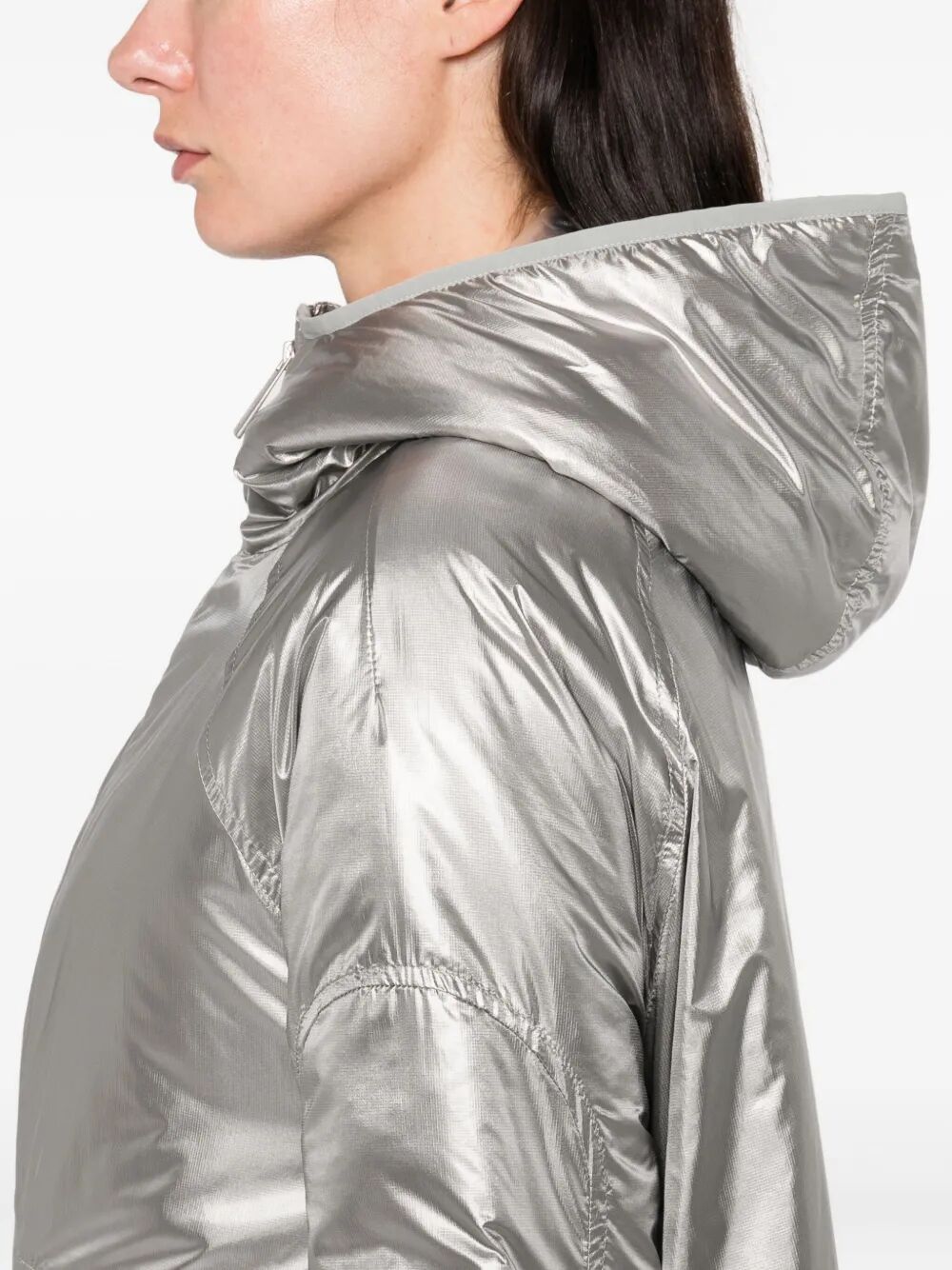 LAMINAR Relaxed Fit Metallic Shield Hooded Jacket