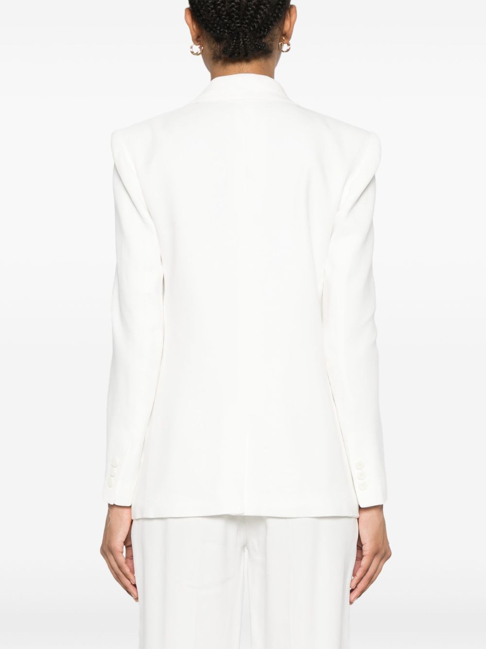 ELISABETTA FRANCHI Linen Blend Double-Breasted Jacket