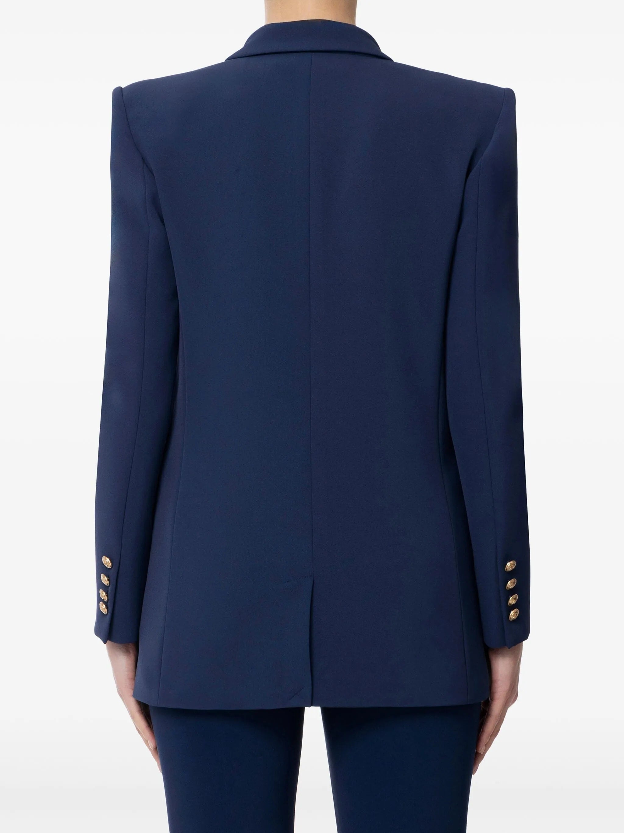 ELISABETTA FRANCHI Crepe Jacket with Gold Buttons for Women