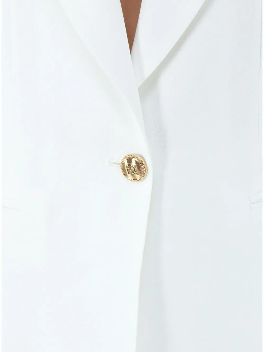 ELISABETTA FRANCHI Linen Blend Gabardine Blazer