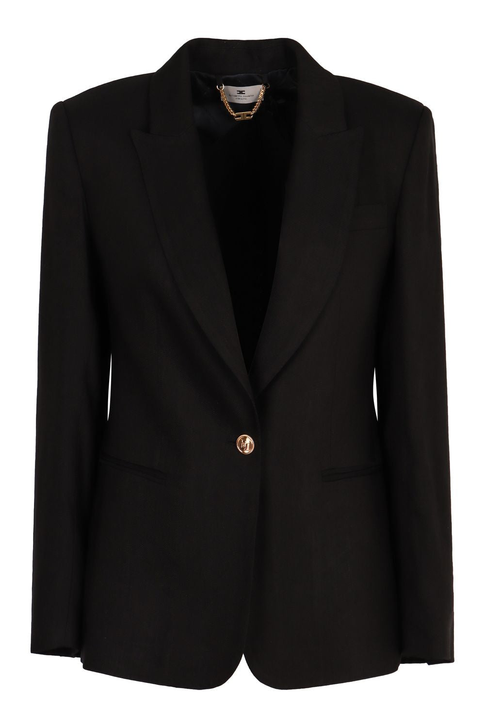 ELISABETTA FRANCHI Sophisticated Blazer with Gold Buttons