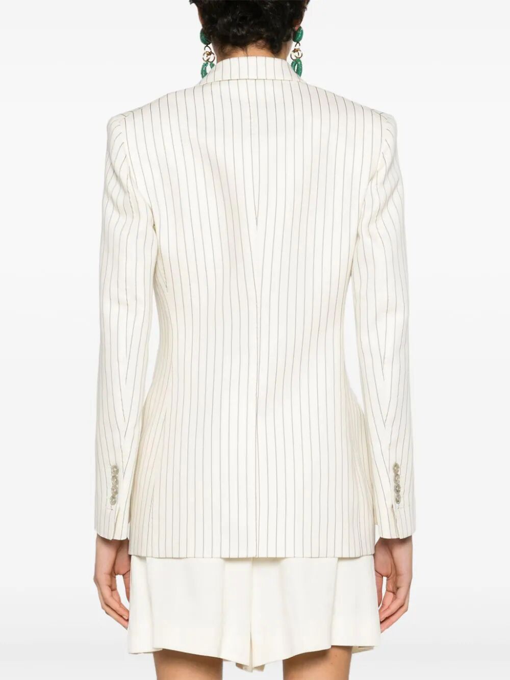 TOM FORD Striped Double Breasted Twill Blazer