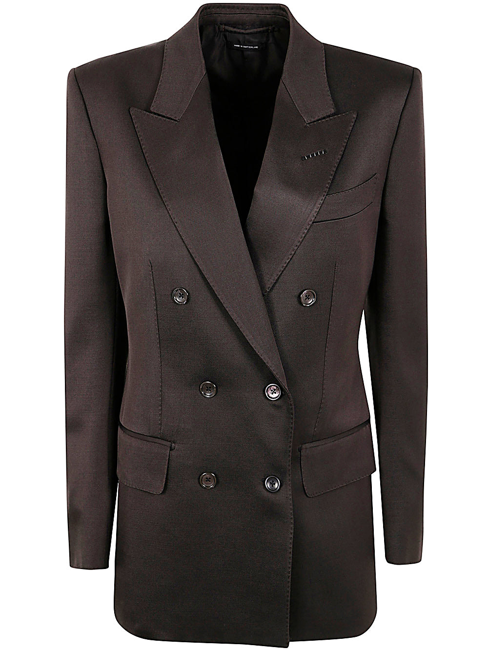 TOM FORD Silk and Wool Twill Double Breasted Jacket