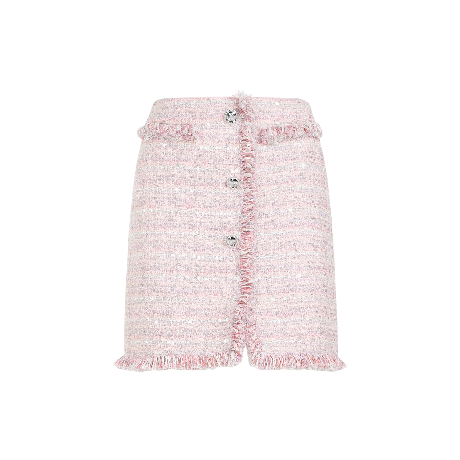 GIAMBATTISTA VALLI Chic Mini Skirt with Fringed Trims