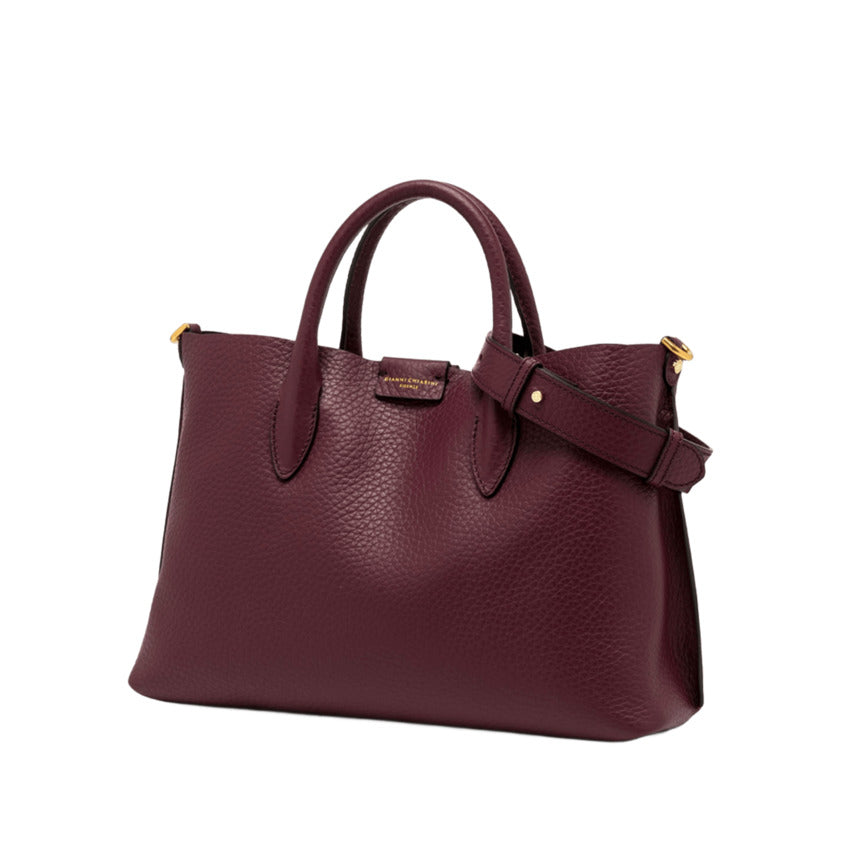 GIANNI CHIARINI Minimalist Double Grain Leather Handbag