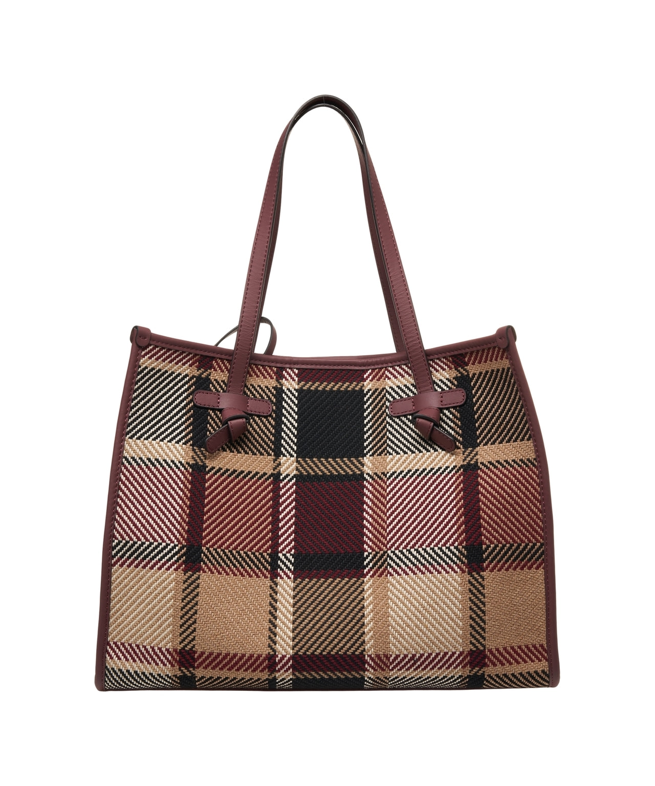GIANNI CHIARINI Chic Plaid Shopper Bag