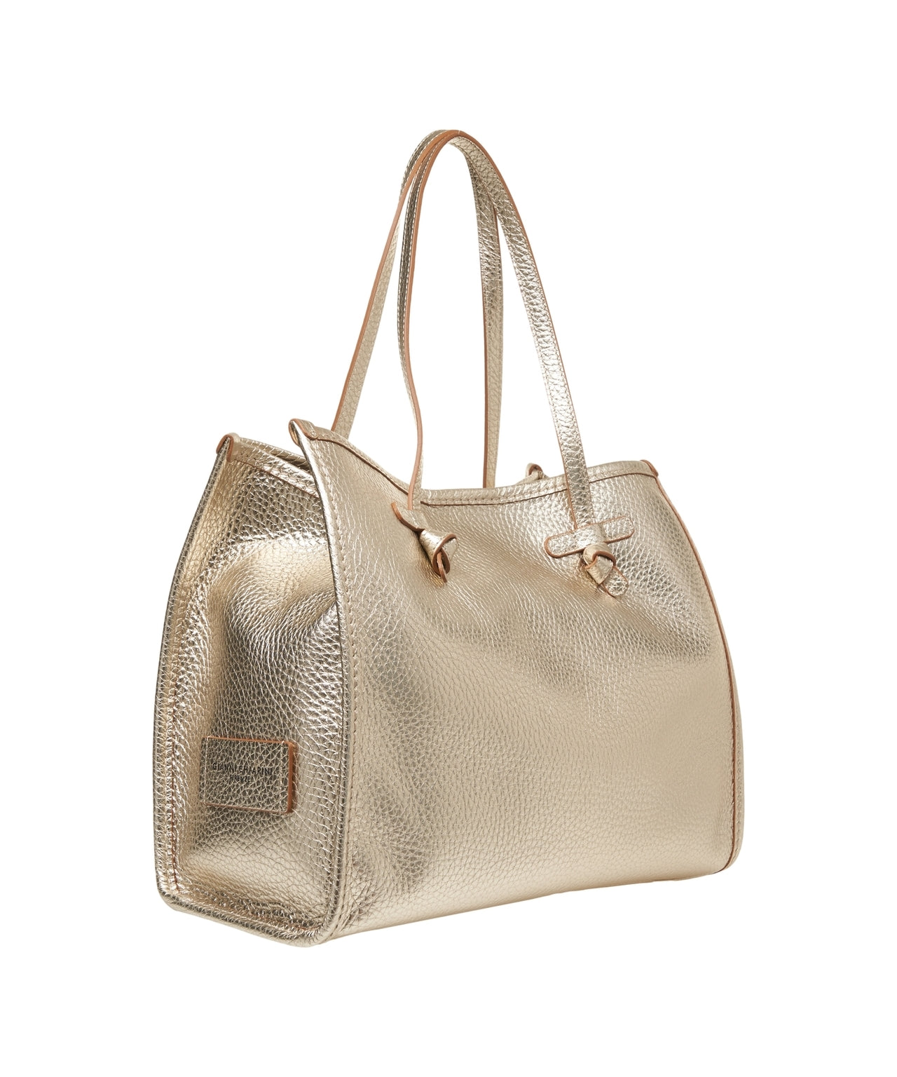 GIANNI CHIARINI Luxurious Hammered Leather Shopper Bag