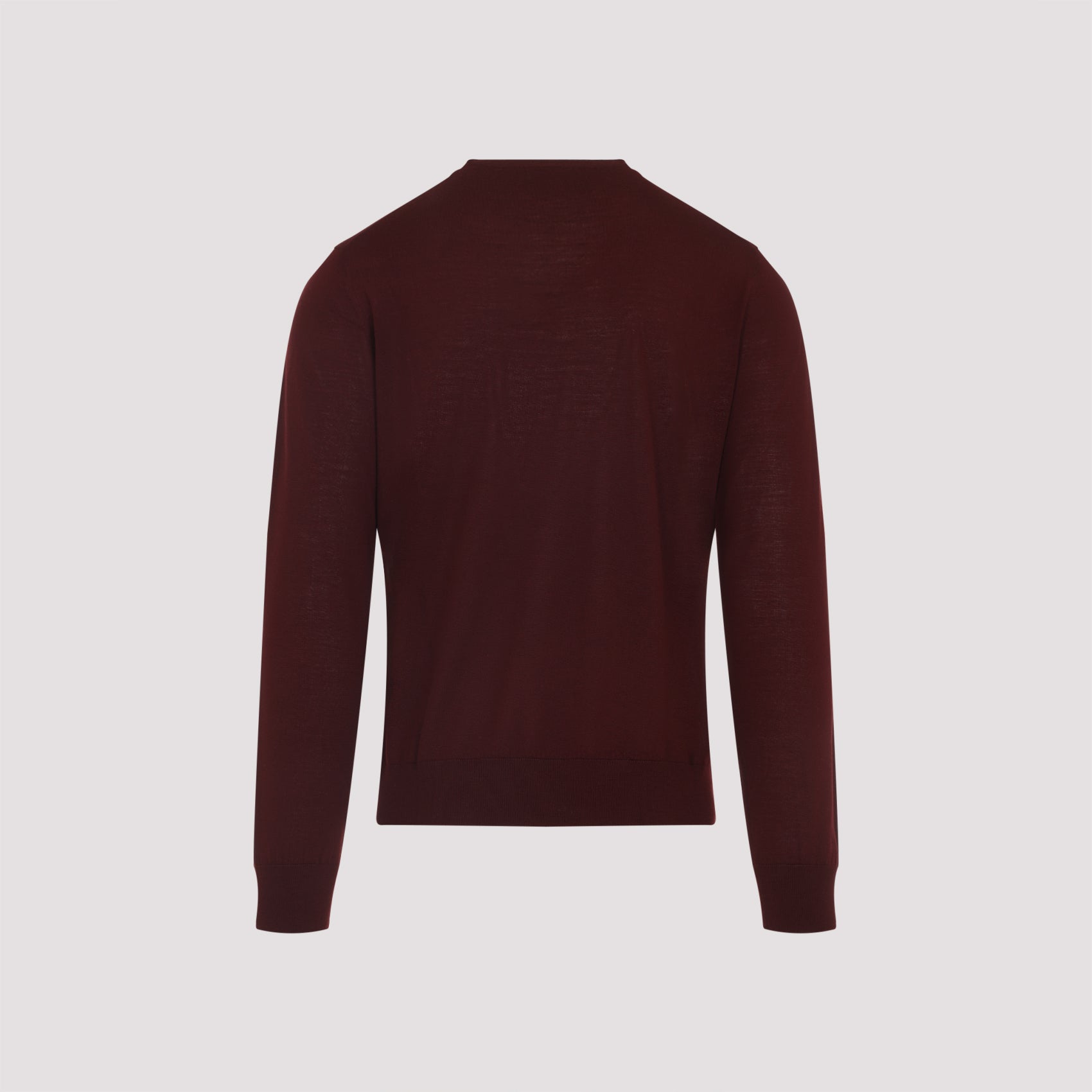 GIORGIO ARMANI Classic Crew Neck Virgin Wool Sweater for Men
