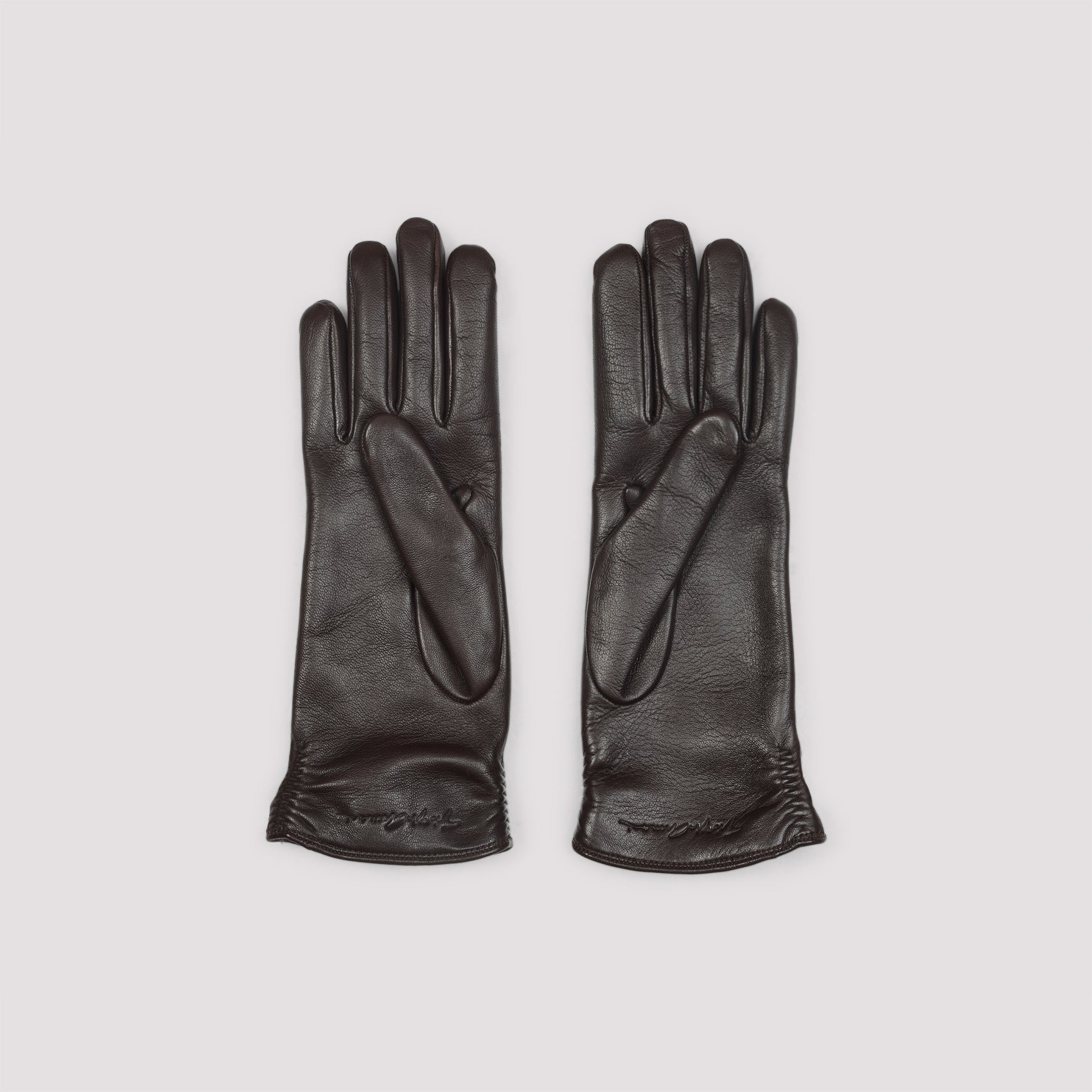 GIORGIO ARMANI Luxury Lamb Leather Gloves for Women