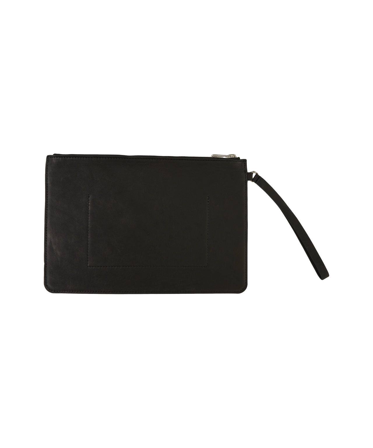 GIORGIO BRATO Mini Leather Pochette with Zipper Closure - 27 x 17 x 8 cm