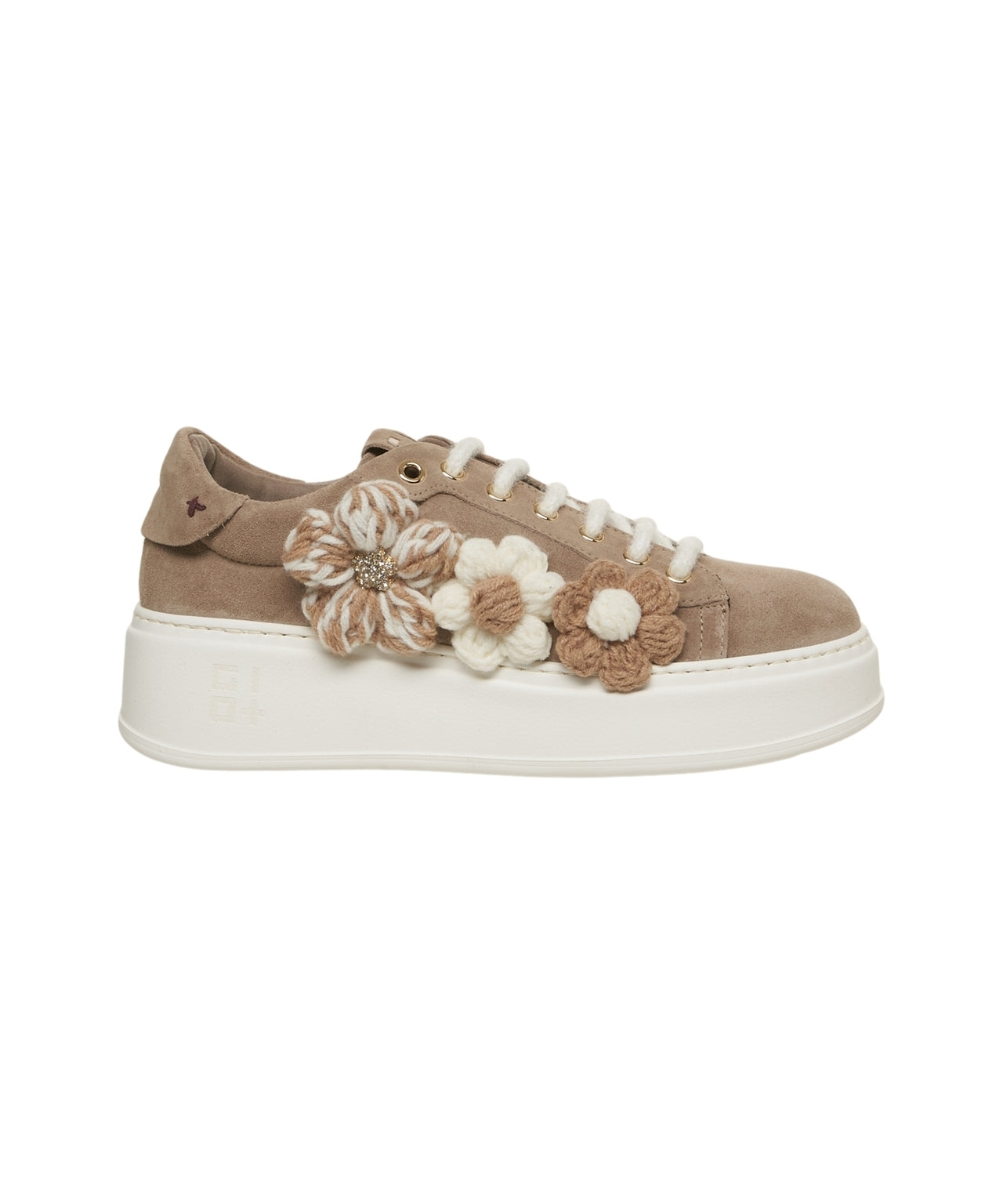 GIO+ Floral Design Sneaker with Plateau Sole for Women