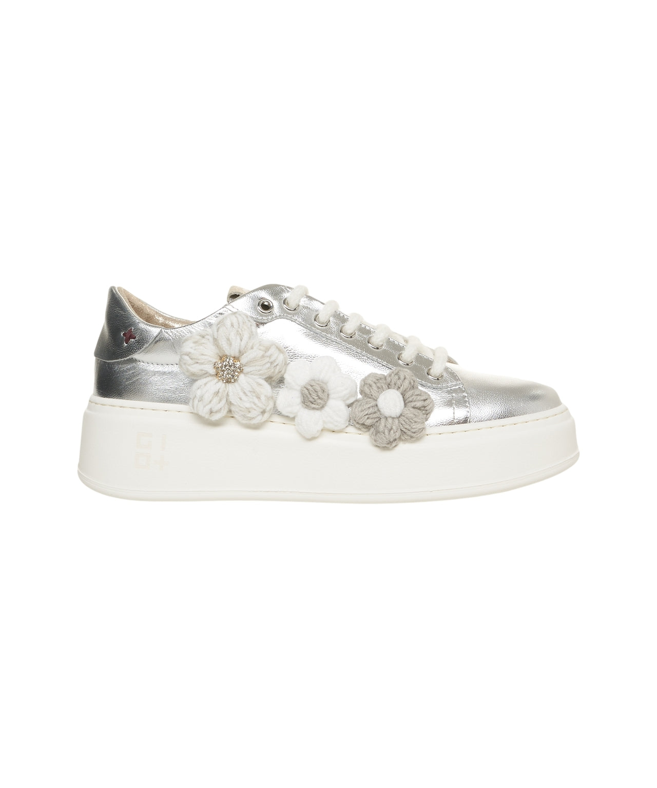 GIO+ Women’s Platform Sneaker with 3D Floral Appliqués