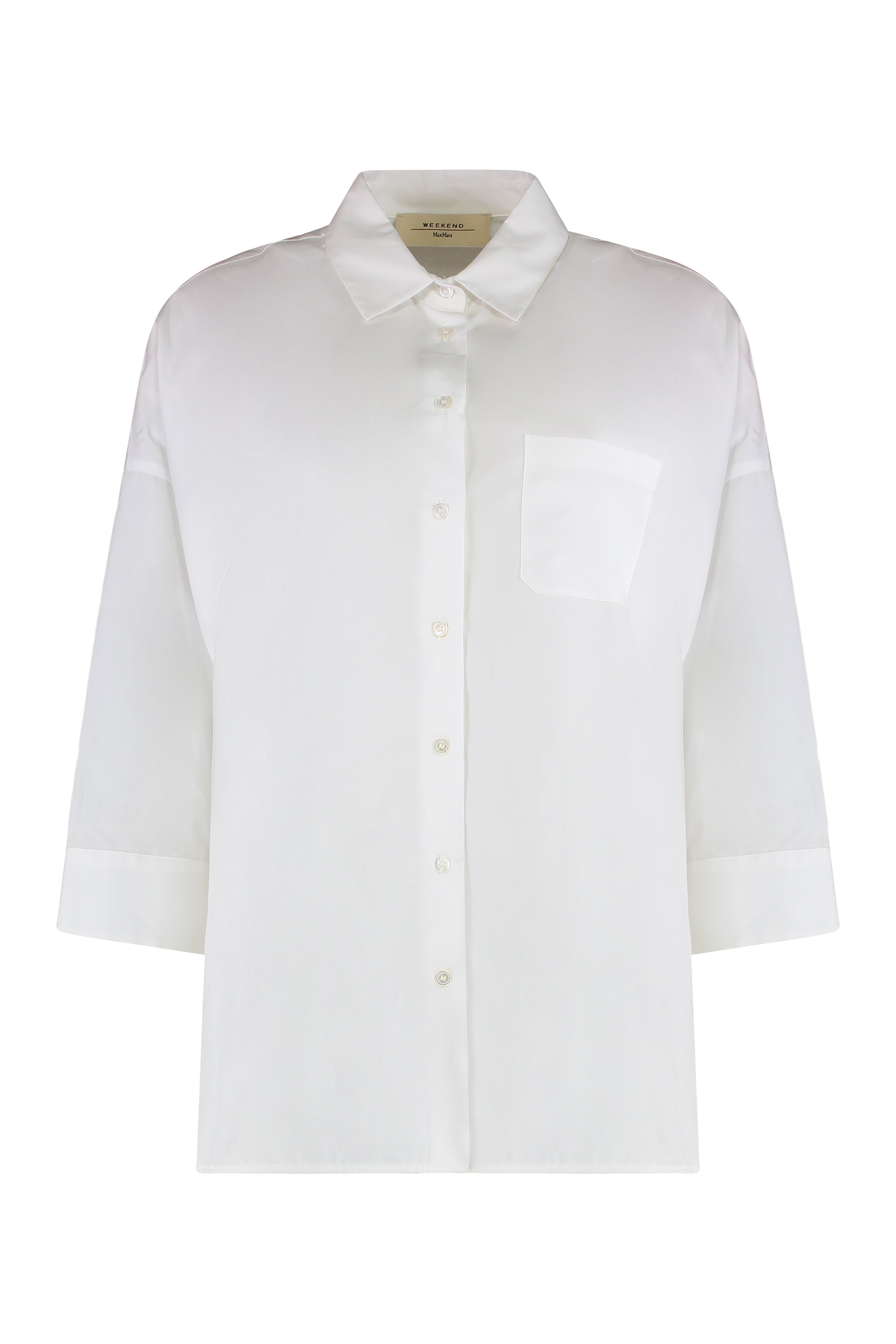 WEEKEND MAX MARA Cotton Poplin Shirt with Front Pocket