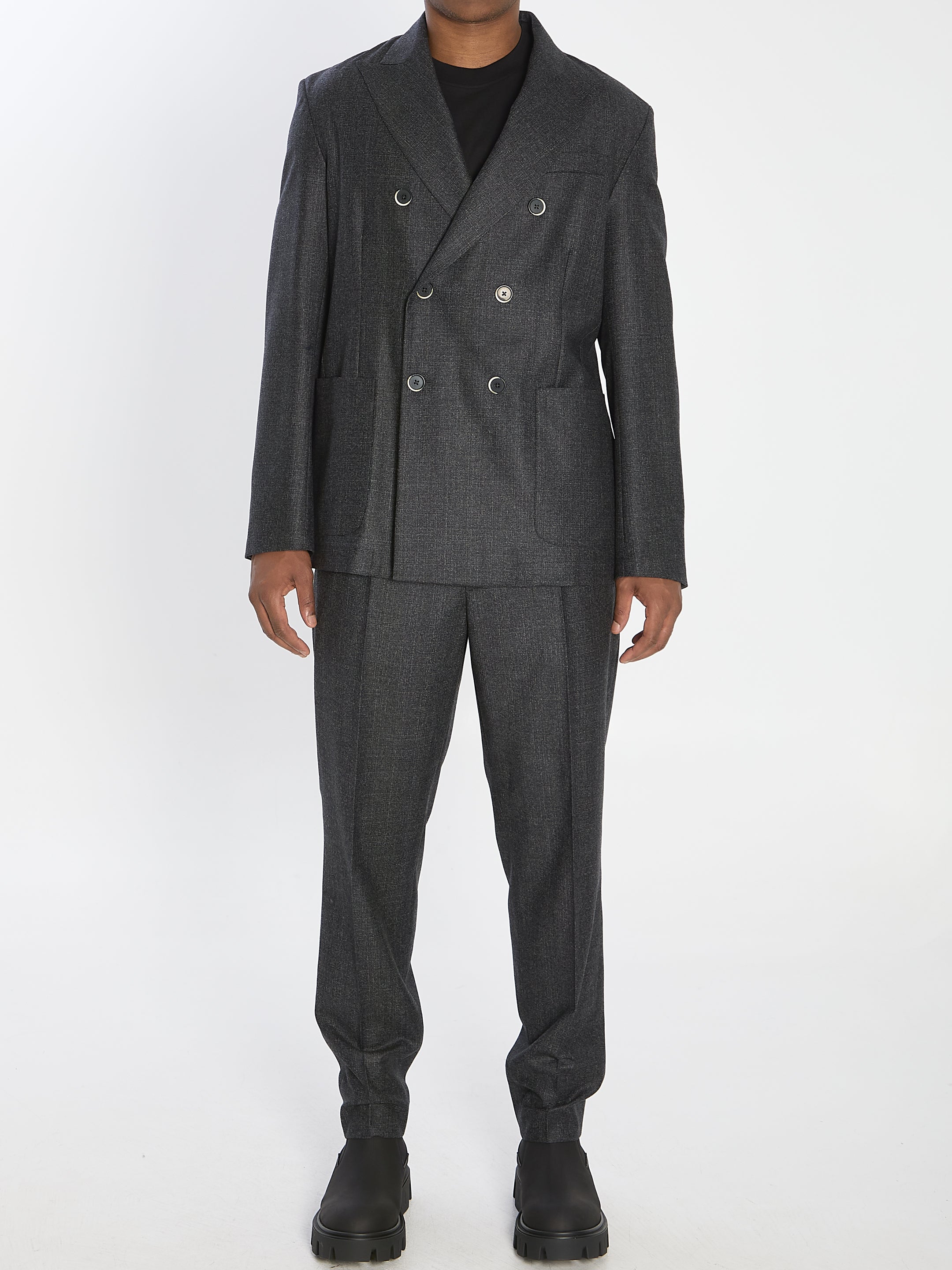 BARENA Double-Breasted Wool Blazer Jacket - Size 50