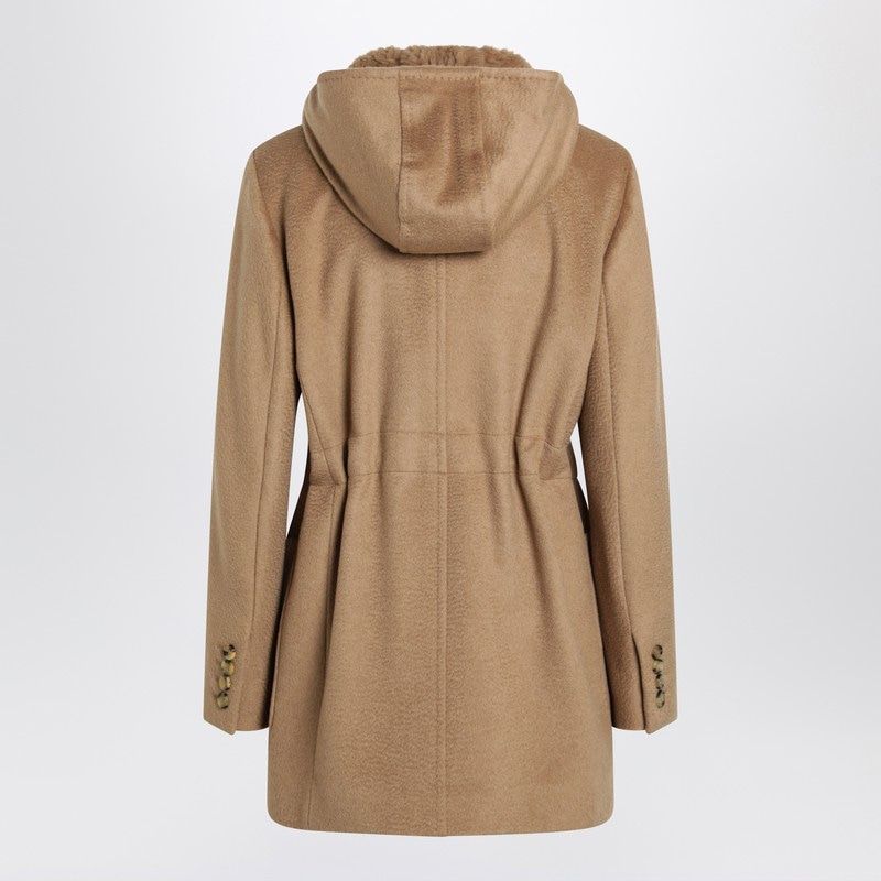 MAX MARA Classic Mini Zibeline Camel Parka Jacket