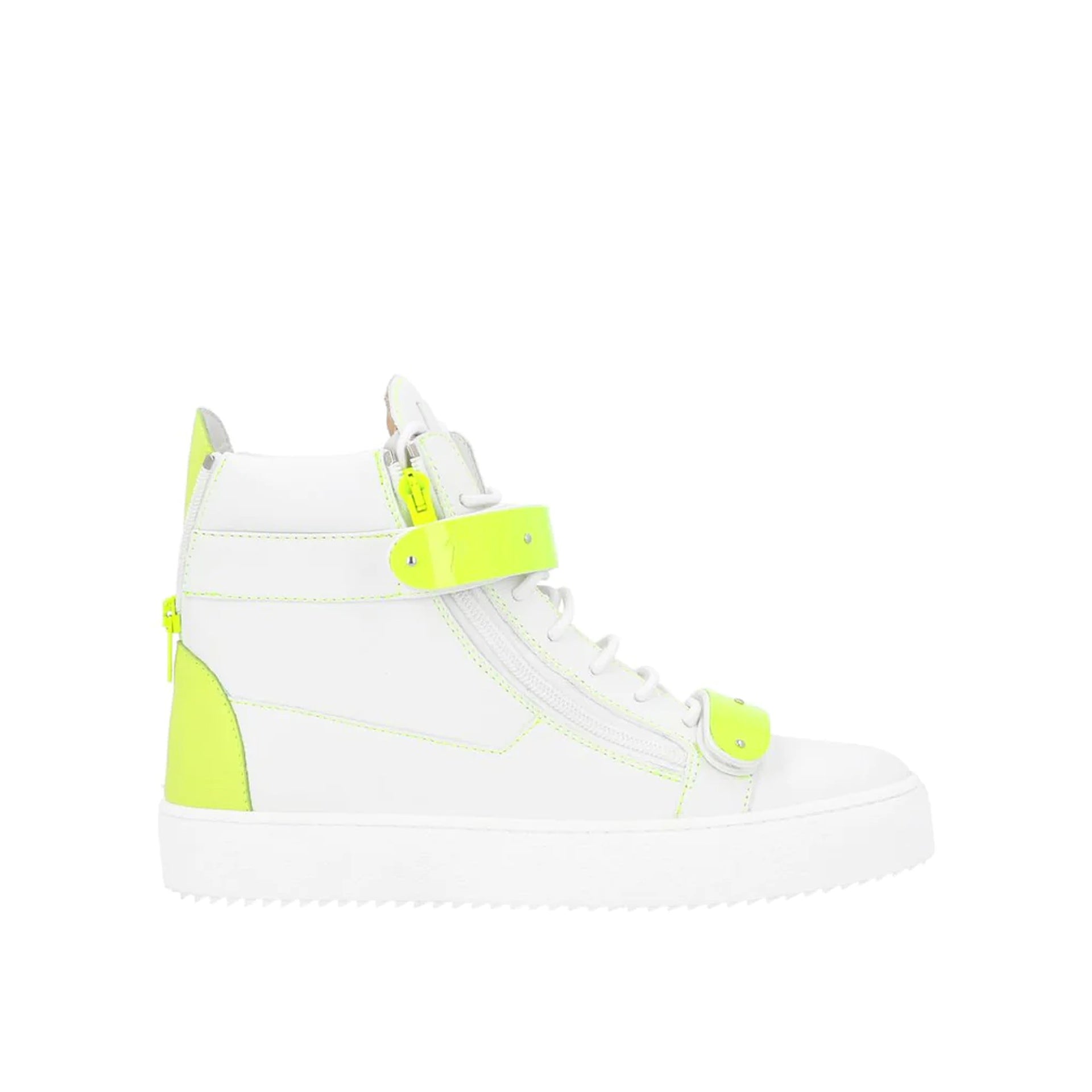 GIUSEPPE ZANOTTI Leather Sneaker with Velcro and Zip Closure for Men