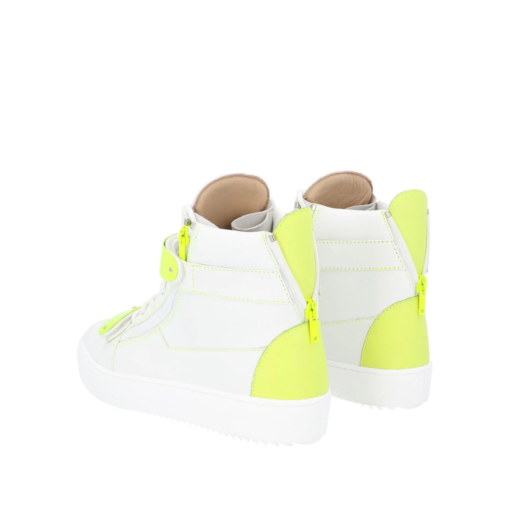 GIUSEPPE ZANOTTI Leather Sneaker with Velcro and Zip Closure for Men