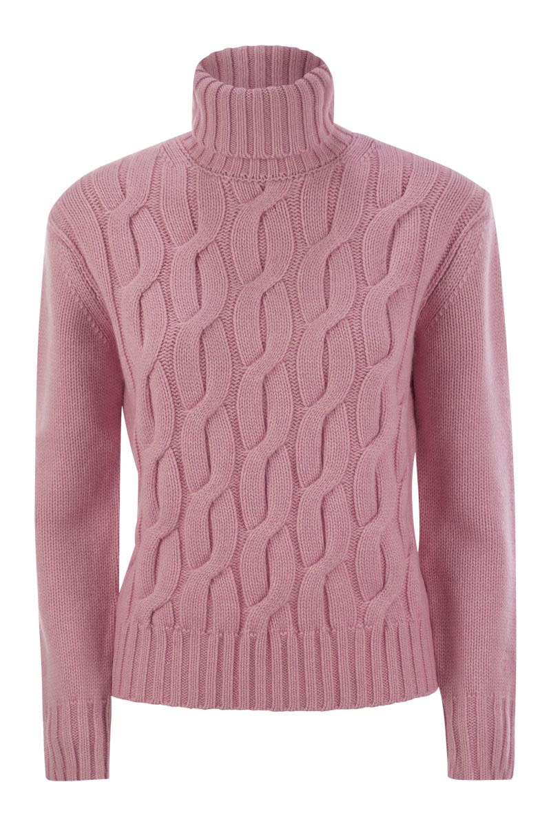 MC2 SAINT BARTH Classic Cable-Knit Turtleneck Jumper