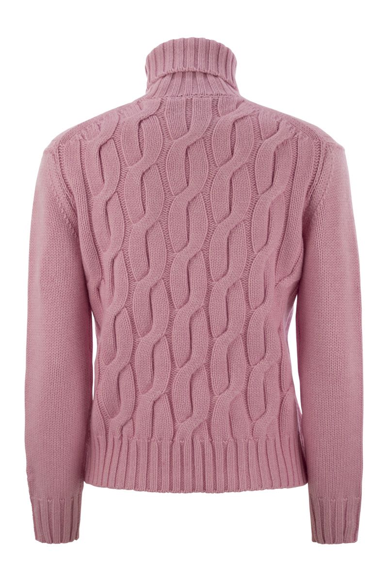 MC2 SAINT BARTH Classic Cable-Knit Turtleneck Jumper