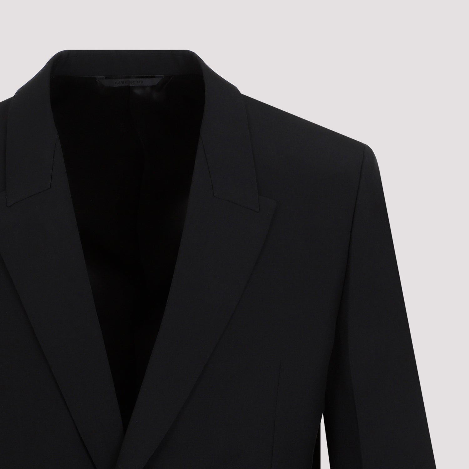 GIVENCHY Sleek Black Virgin Wool Jacket for Men