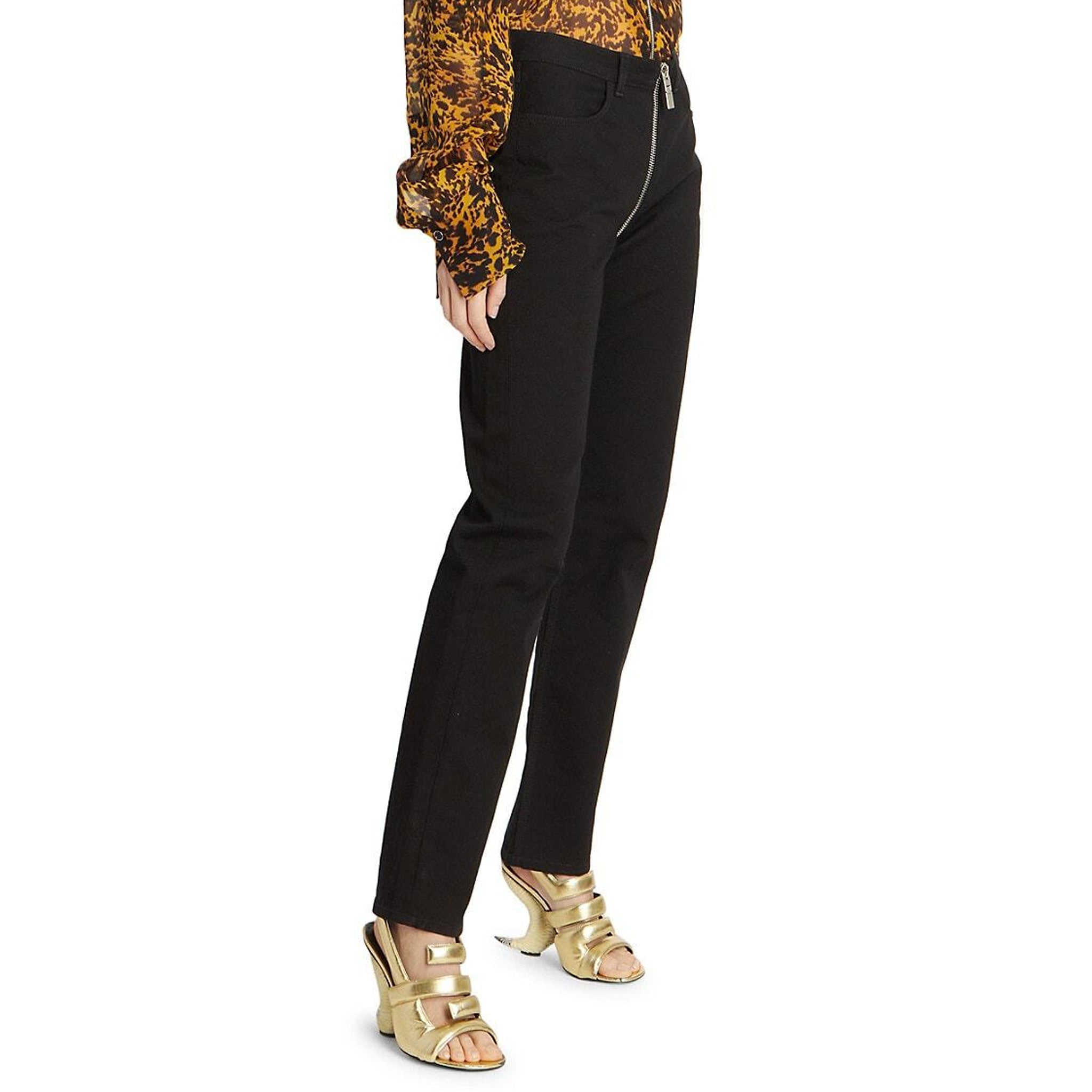 GIVENCHY Cotton Denim Jeans for Women - Mini Zip Detail