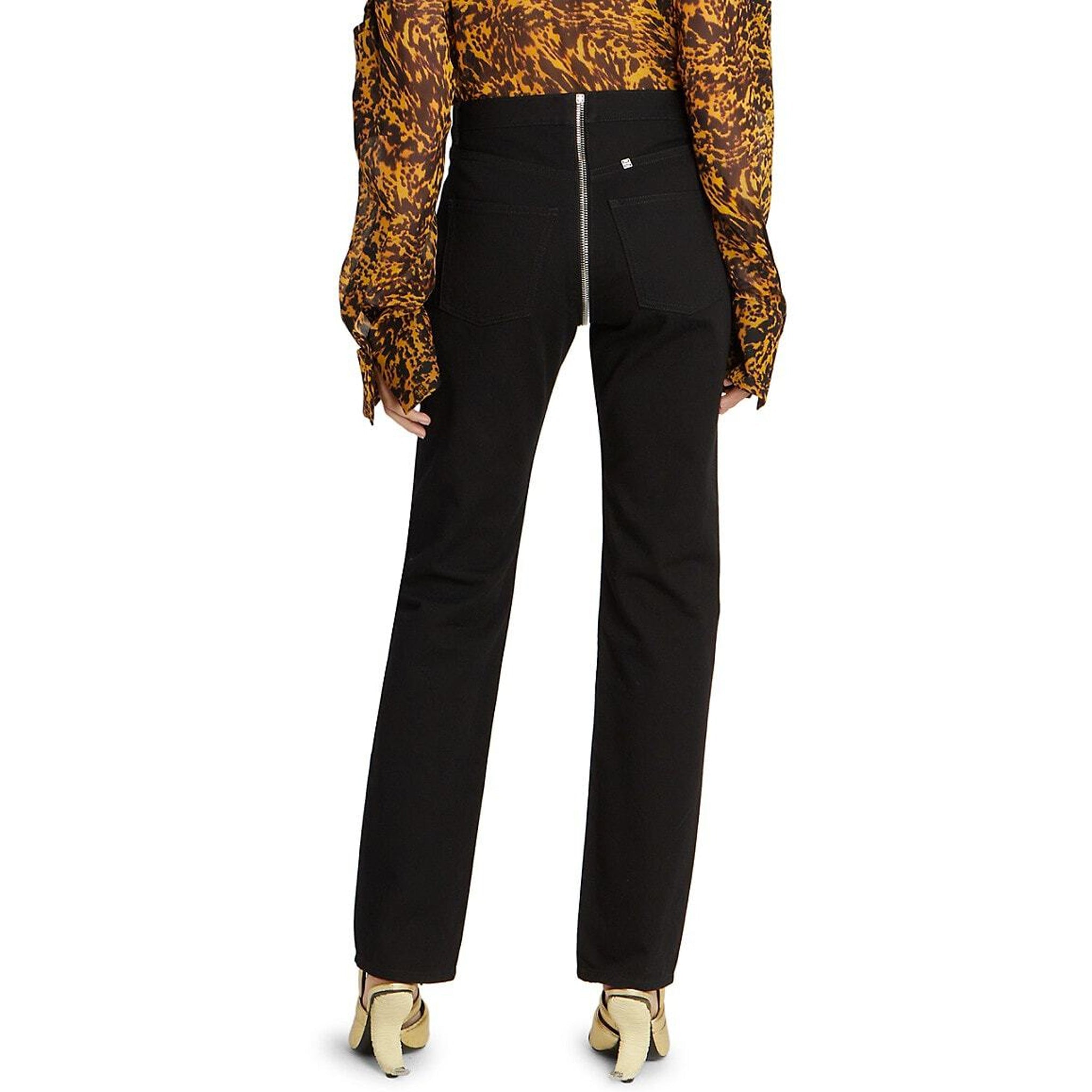 GIVENCHY Cotton Denim Jeans for Women - Mini Zip Detail