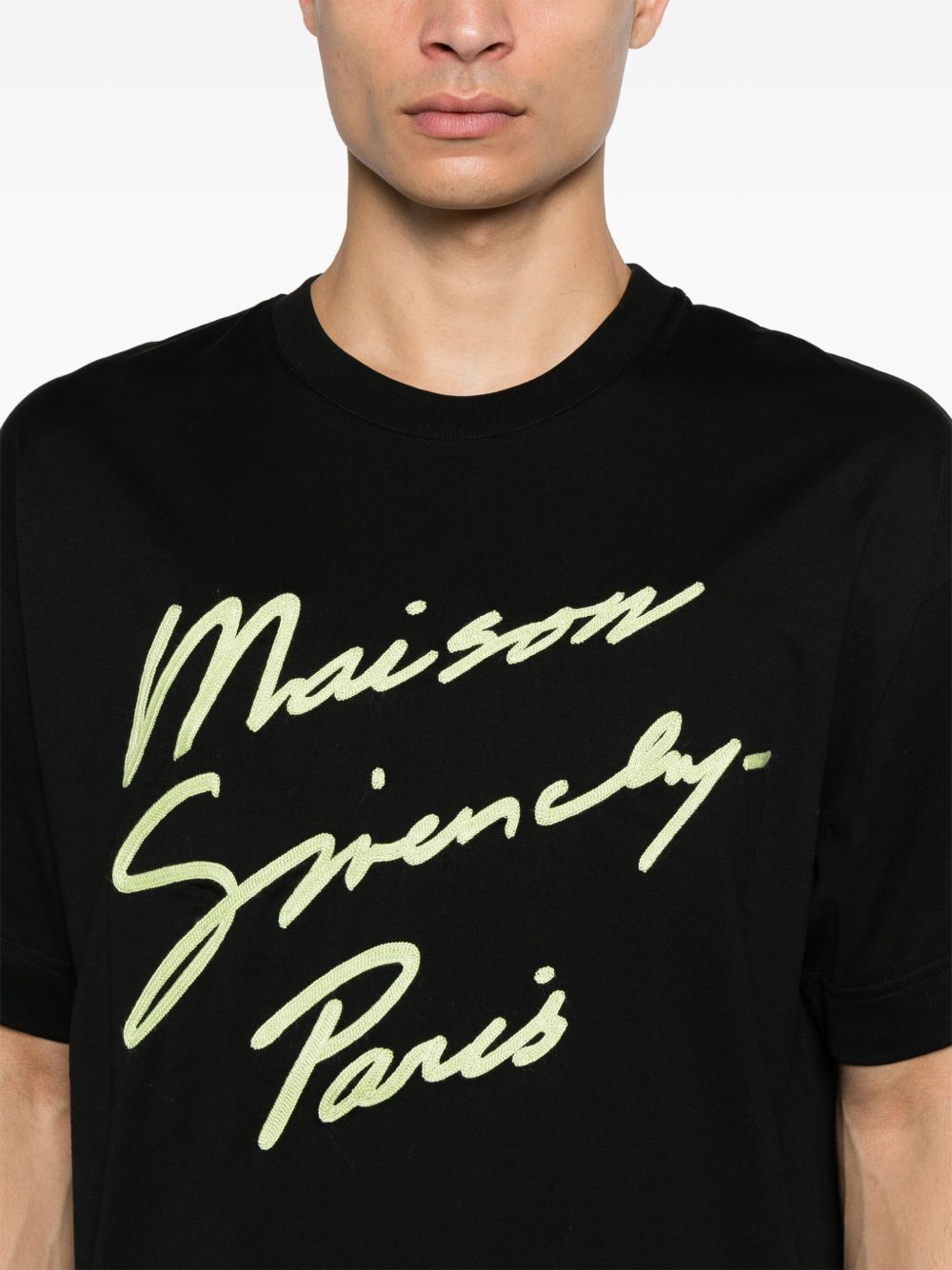 GIVENCHY Embroidered Cotton T-Shirt for Men - Model Size 48 IT