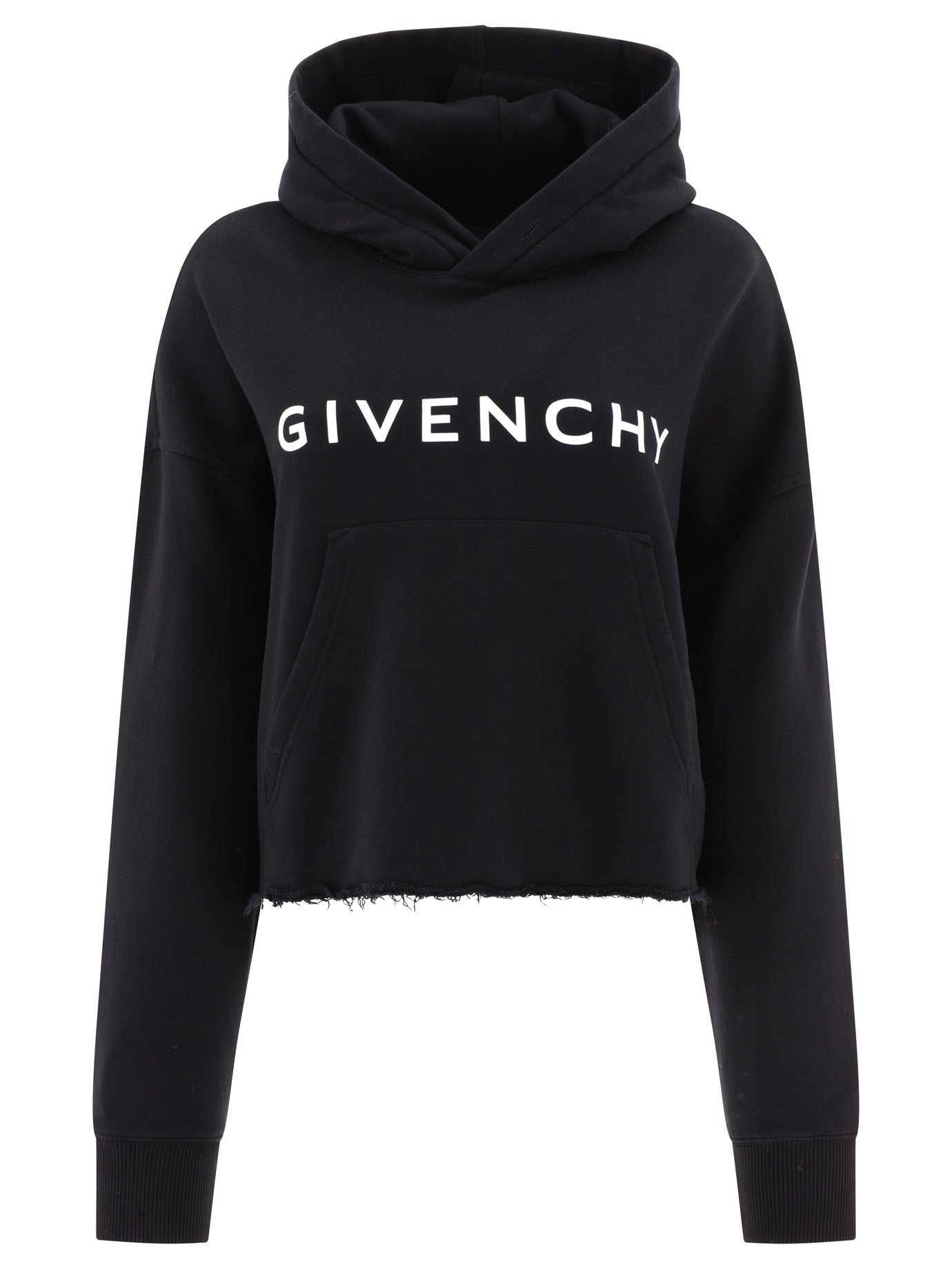 GIVENCHY Cropped Logo Hoodie