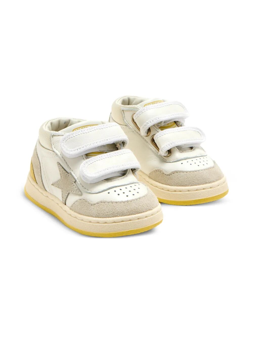 GOLDEN GOOSE KIDS Mini Suede Toe and Star Nylon Heel Sneakers for Boys