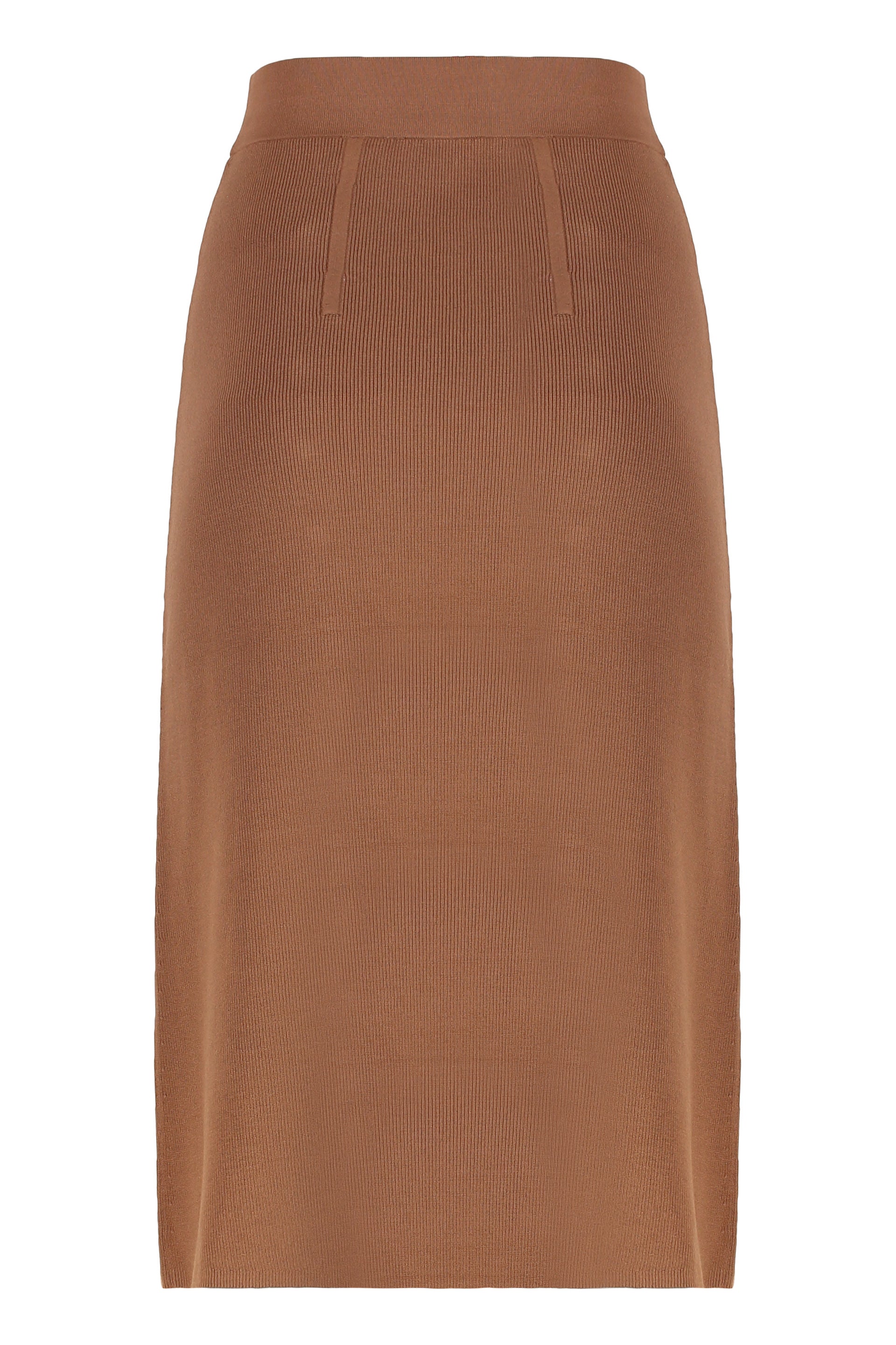 ELISABETTA FRANCHI MIDI Skirt with Slim-Fit T-Shirt Style and Side Zip