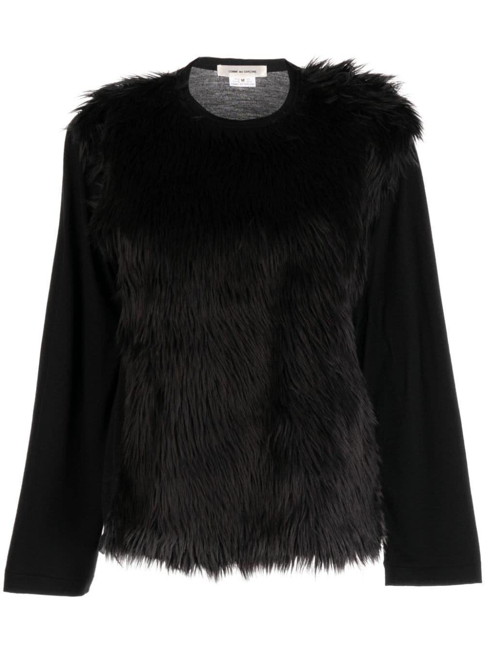 COMME DES GARÇONS Faux-Fur Detailing Long-Sleeve T-Shirt