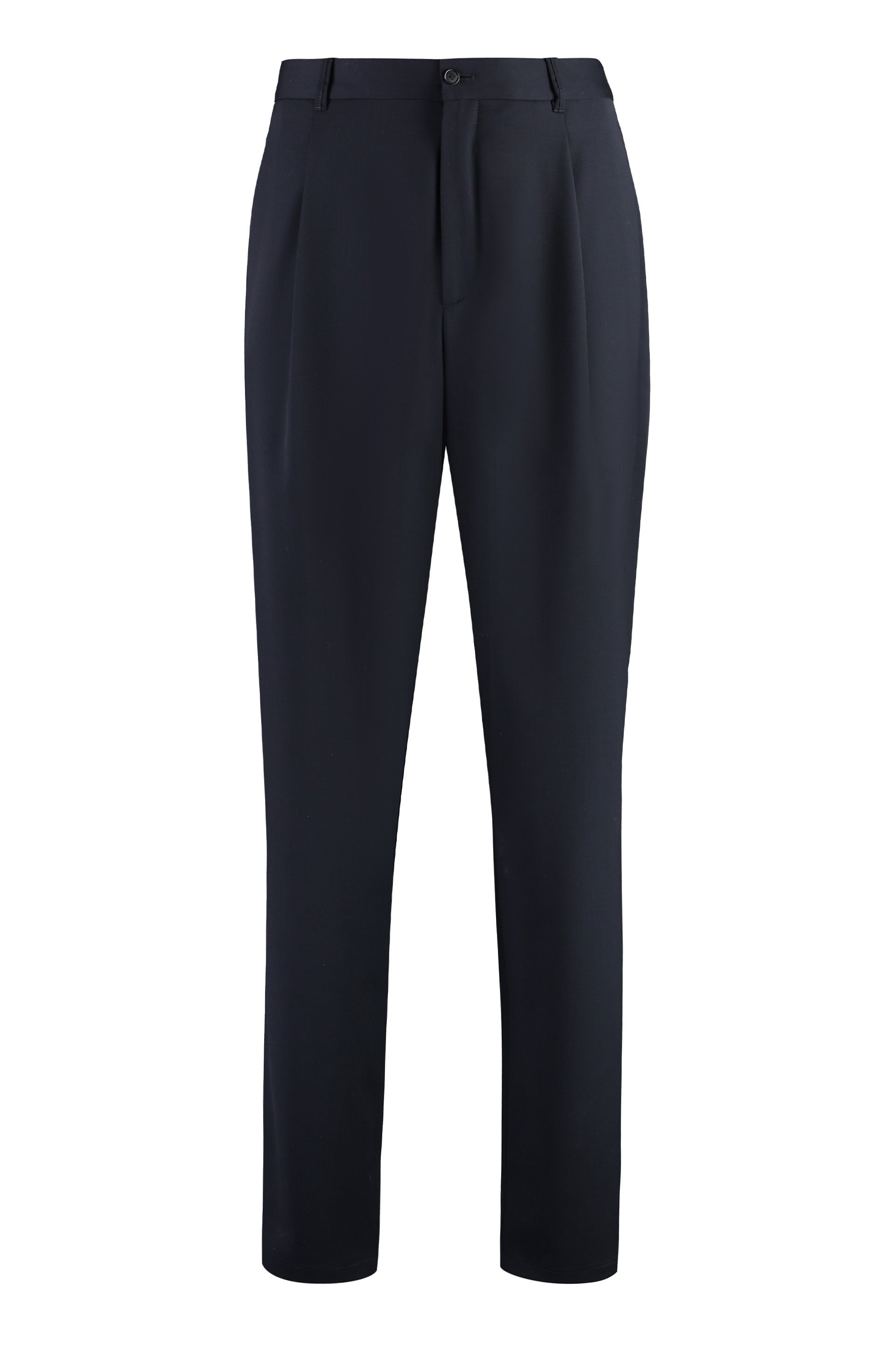 GIORGIO ARMANI Classic Virgin Wool Trousers for Men - SS24 Collection