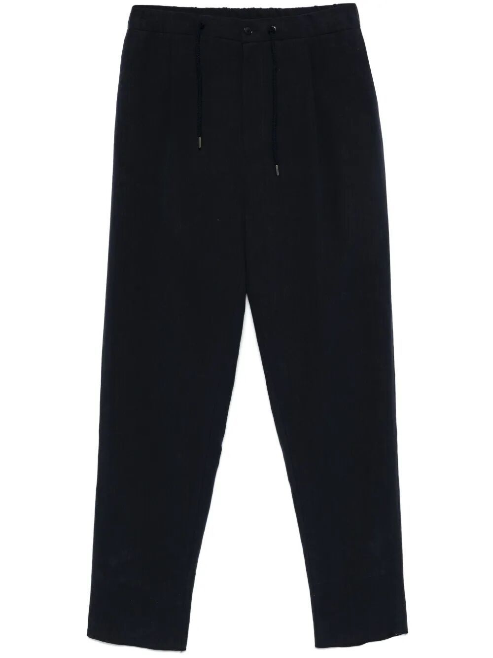 GIORGIO ARMANI Pleat-Detailing Straight Leg Linen Trousers - SS25