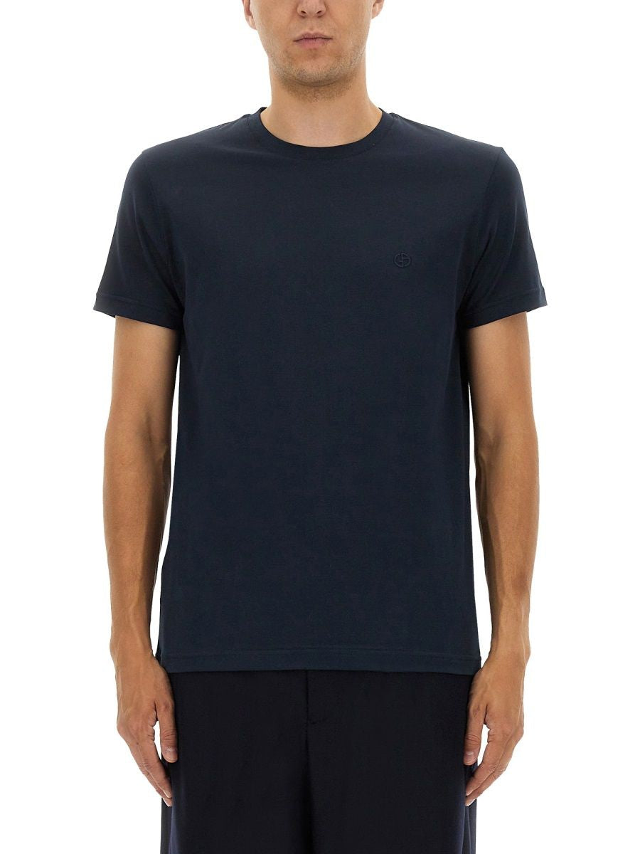 GIORGIO ARMANI Multicoloured Cotton Top for Men - FW25 Collection