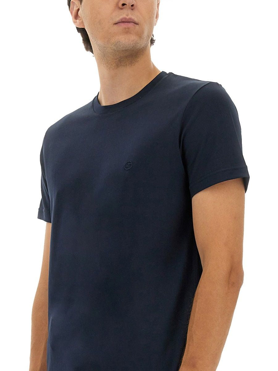GIORGIO ARMANI Multicoloured Cotton Top for Men - FW25 Collection