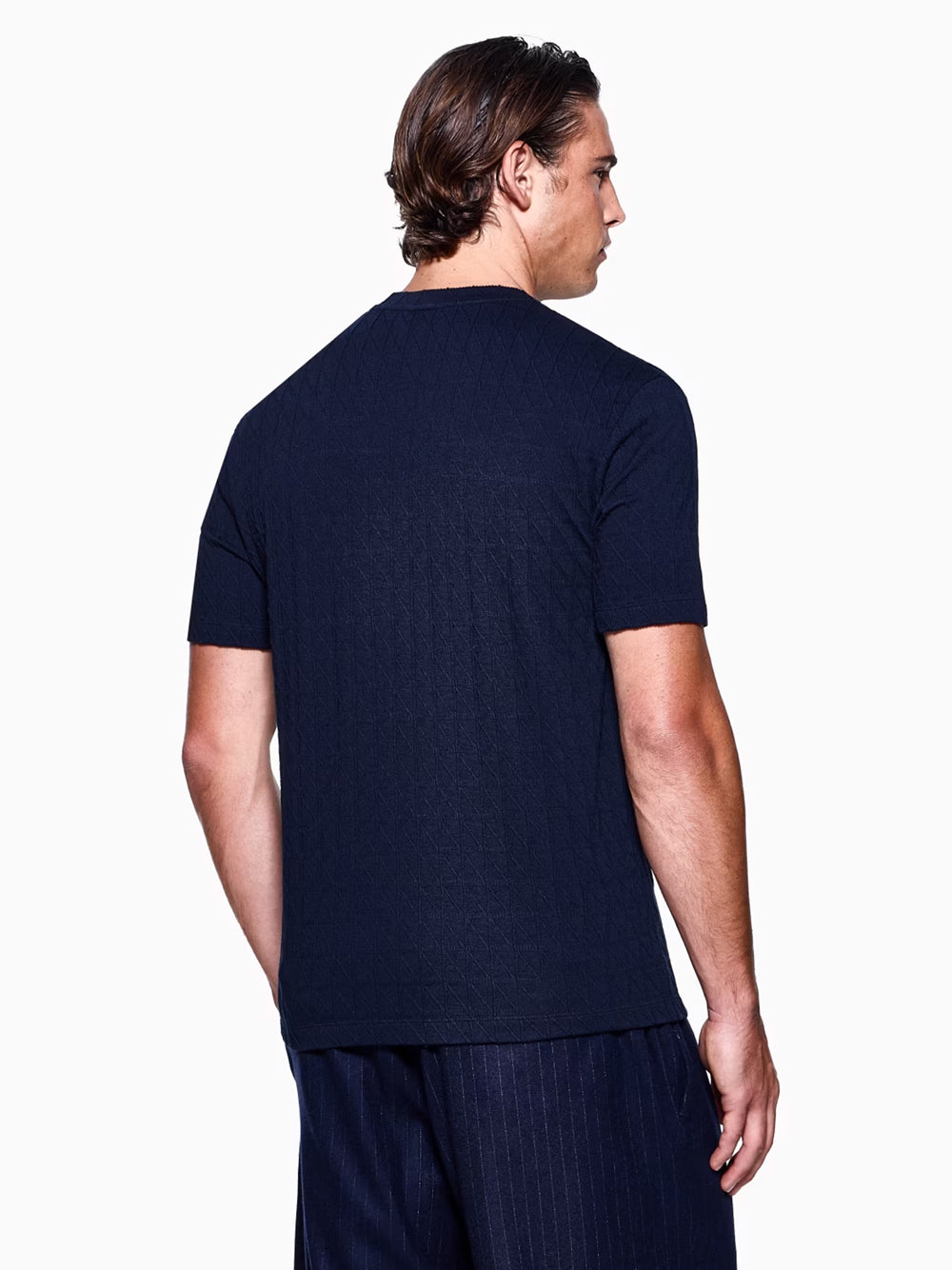 GIORGIO ARMANI Stretch Viscose and Cashmere Blend Crew Neck T-Shirt