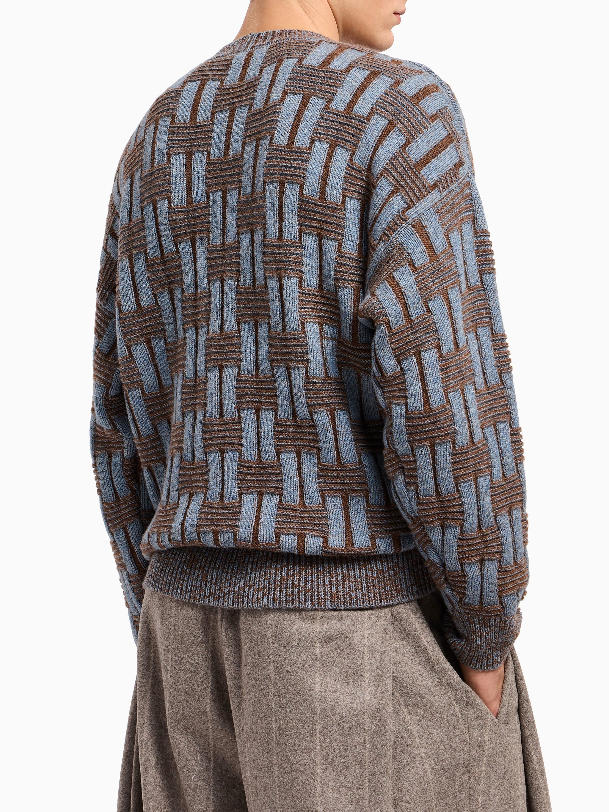 GIORGIO ARMANI Classic Wool Sweater for Men - Fall/Winter 2025