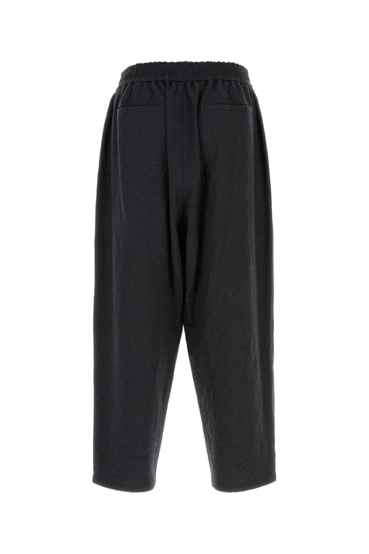 GIORGIO ARMANI Charcoal Flannel Pants for Men - FW25