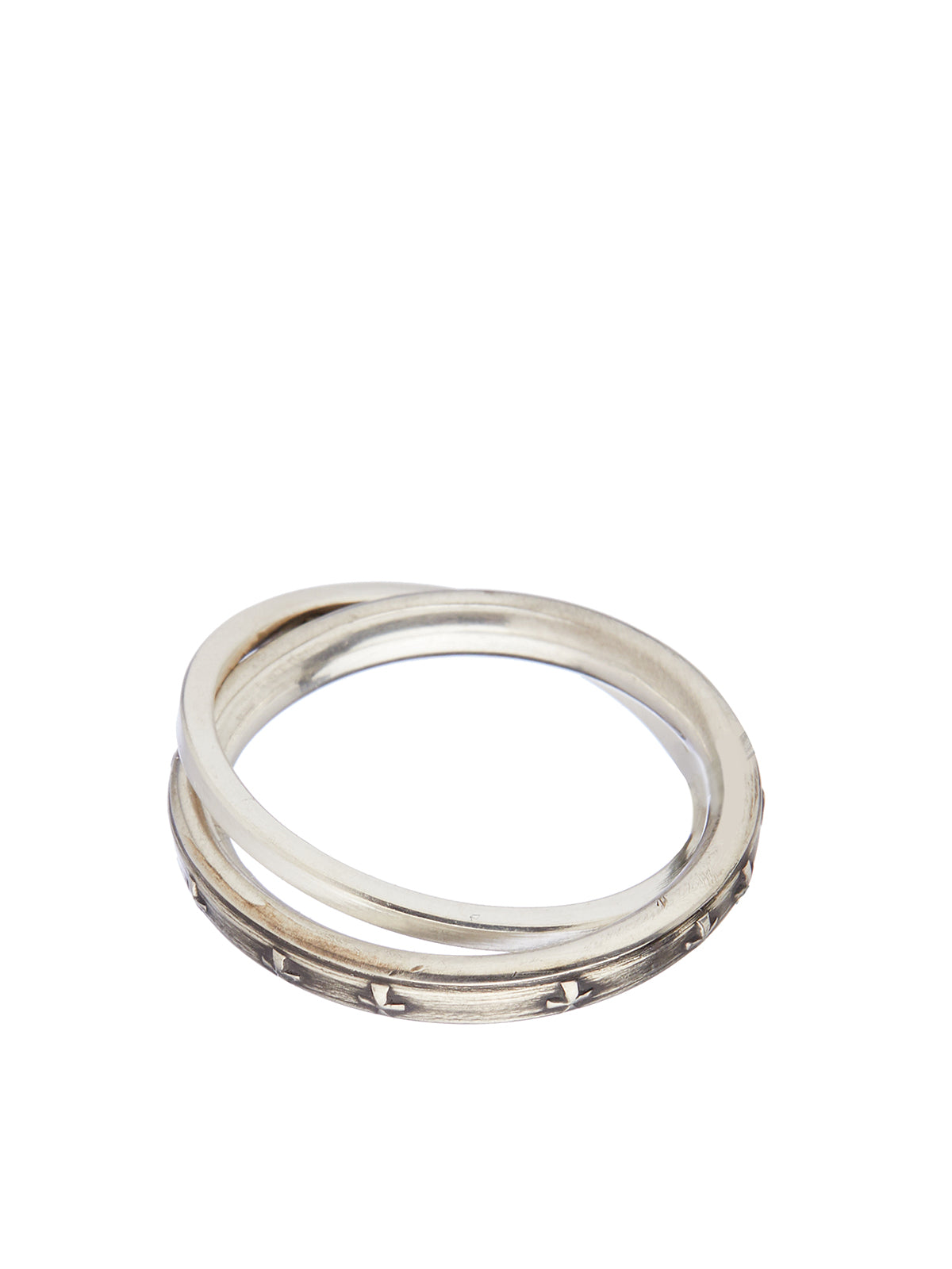WERKSTATT:MUNCHEN Double Band Silver Ring for Men