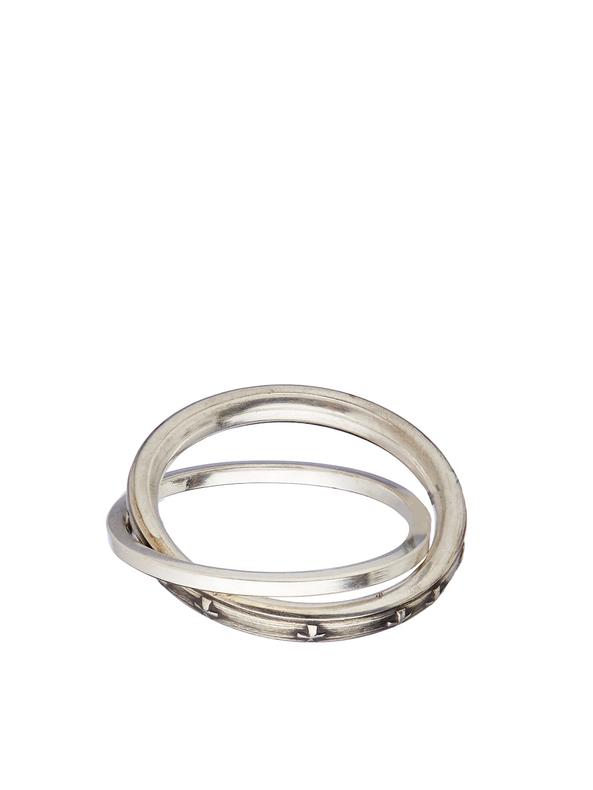 WERKSTATT:MUNCHEN Double Band Silver Ring for Men